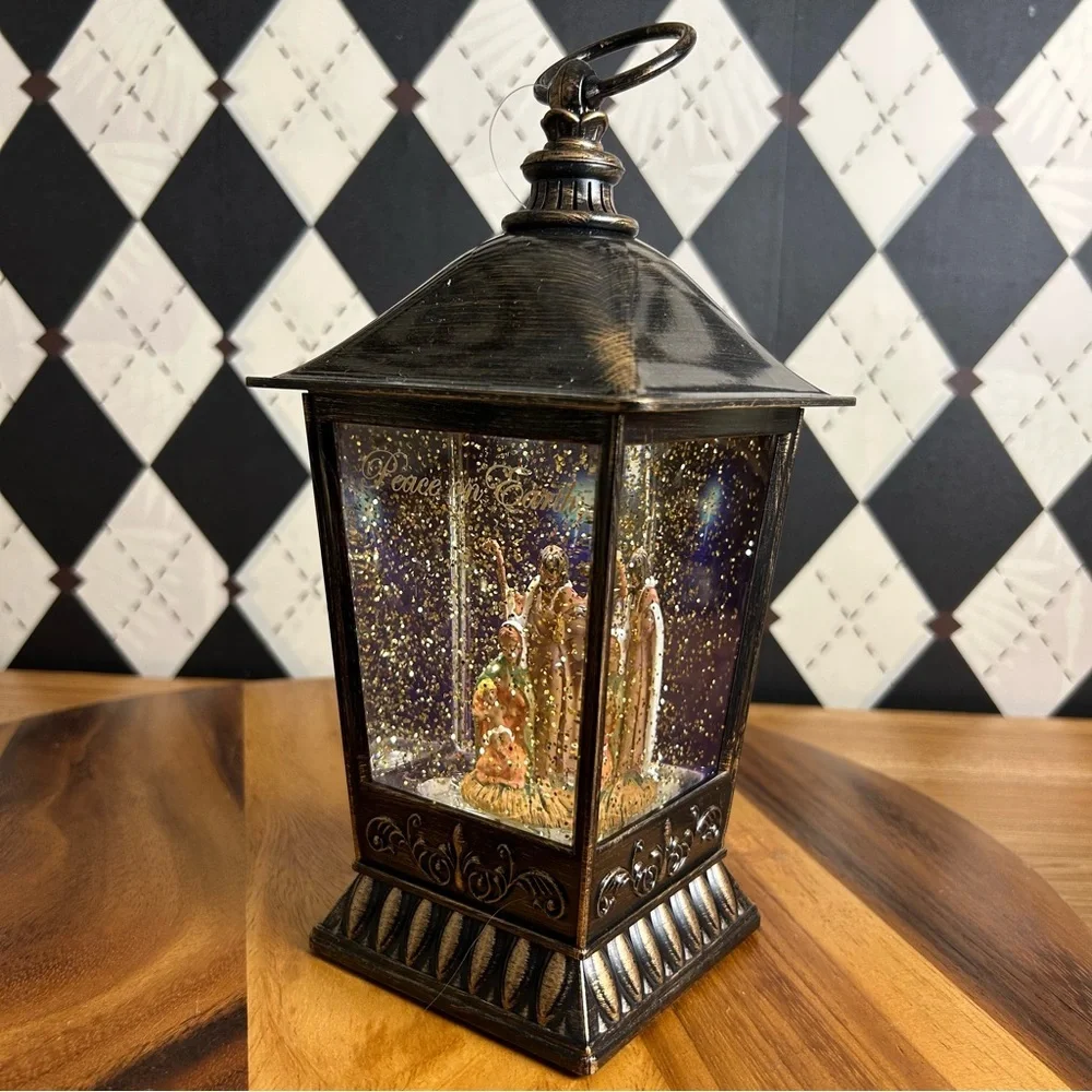 Battery Powered Nativity Lantern 9.5” Holy Family Lighted Decor Fontanini - Picture 7 of 10